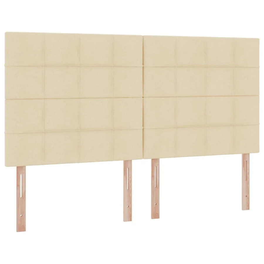 Lit de rangement LED avec matelas Crème 180 x 200 cm Tissu - 7