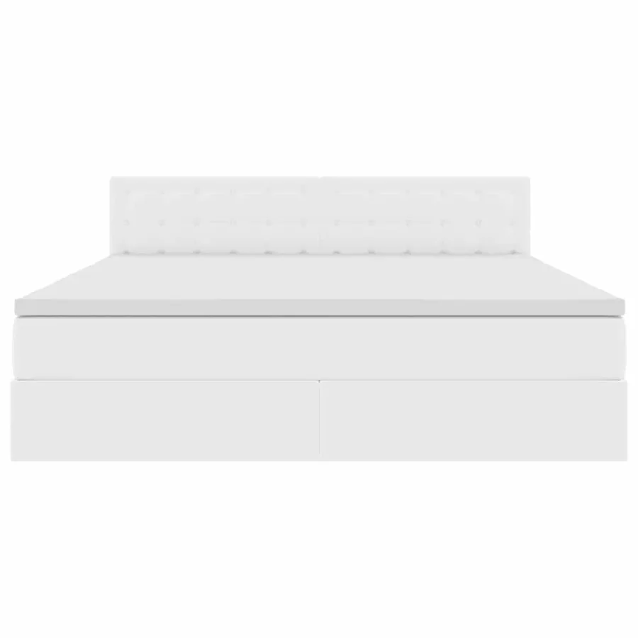 Lit avec rangement et matelas Blanc pur 180 x 200 cm - 7