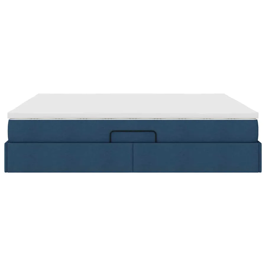 Lit avec rangement et matelas Bleu 180 x 200 cm Polyester - 9