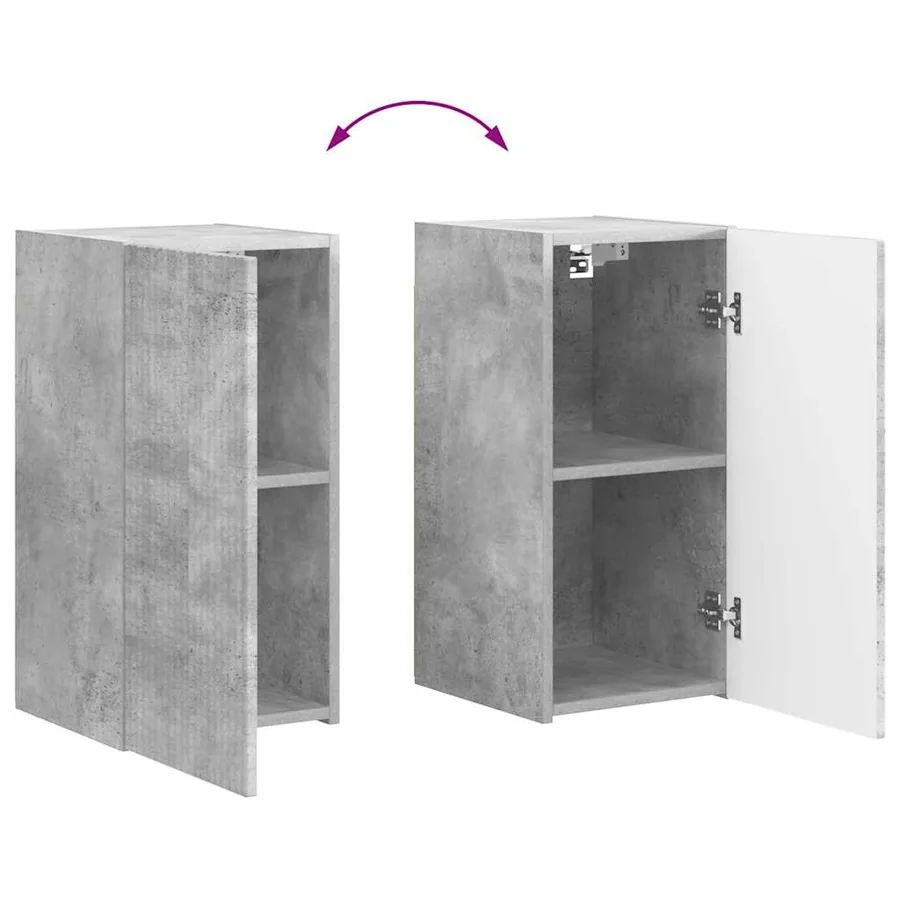Meuble TV mural Béton 30 x 31 x 60 cm Bois d'ingénierie - 12