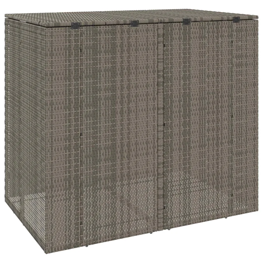 Boîte de poubelle 2 pcs Gris 130 x 80 x 115 cm Polyéthylène - 7