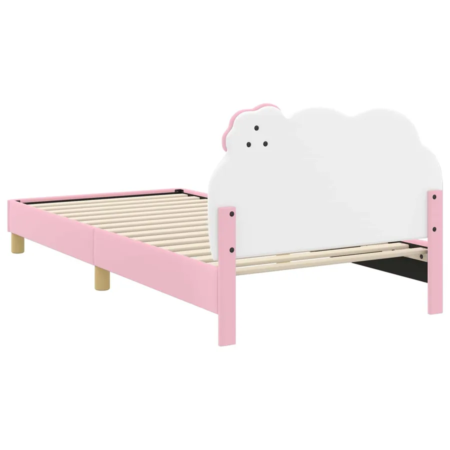 Cadre de lit pour enfants avec tête de lit Rose 90 x 190 cm PU - 7