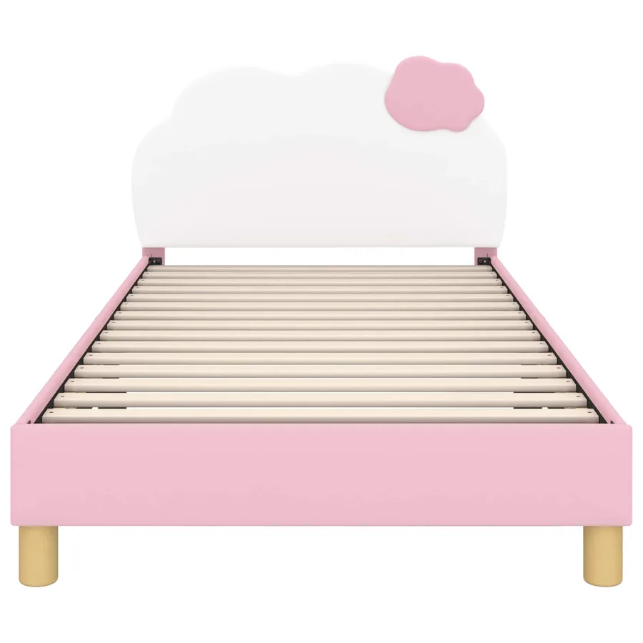 Cadre de lit pour enfants avec tête de lit Rose 90 x 200 cm PU - 5