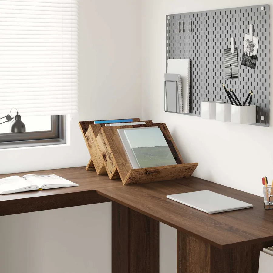 Étagère à magazines avec étagère Bois ancien 53 x 40 x 28,5 cm - 4