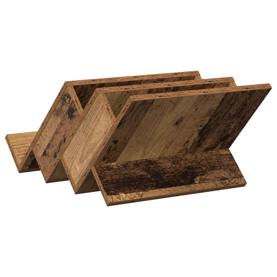 Étagère à magazines avec étagère Bois ancien 53 x 40 x 28,5 cm - 7