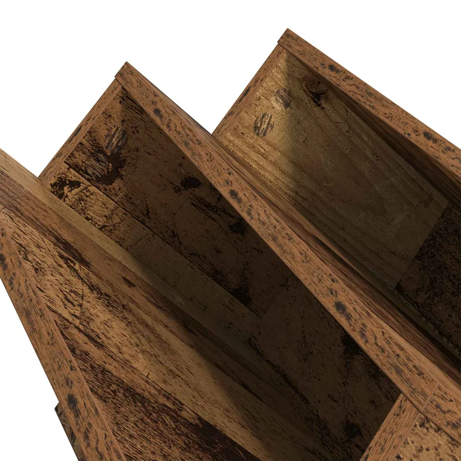 Étagère à magazines avec étagère Bois ancien 53 x 40 x 28,5 cm - 9