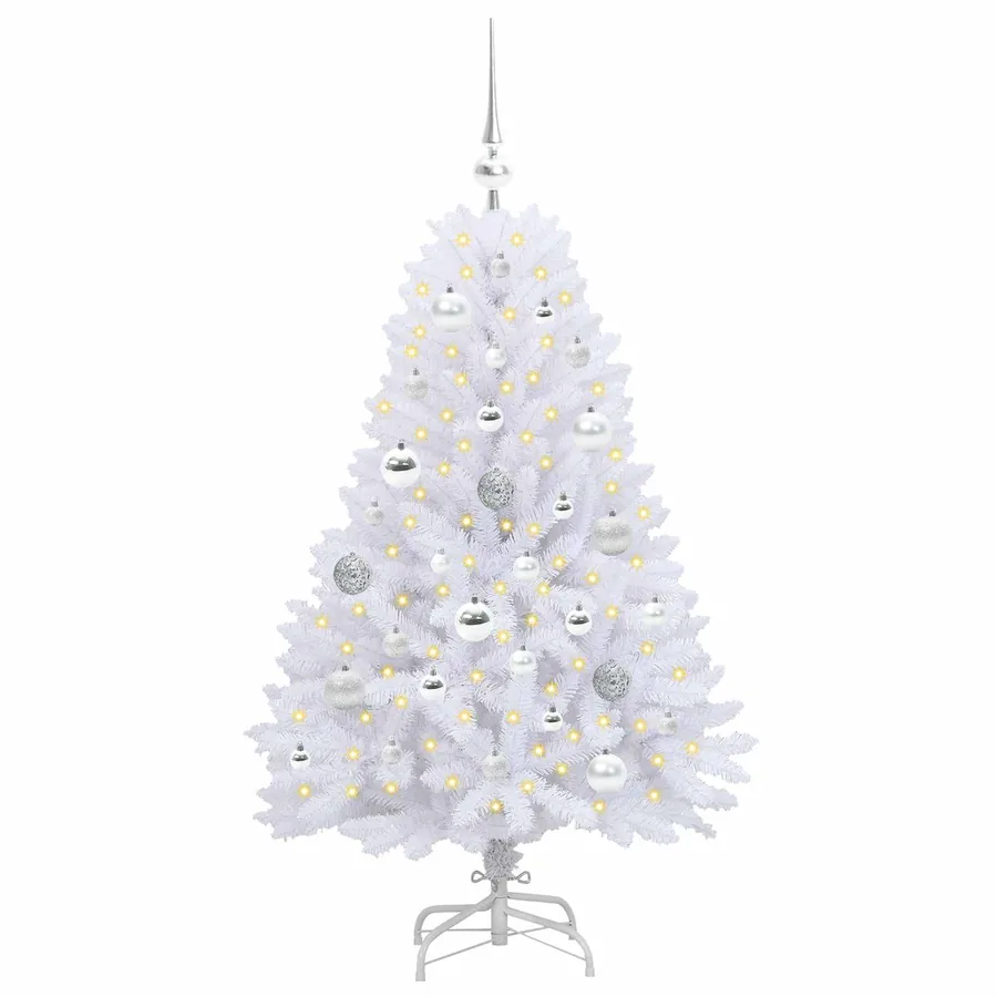 Sapin de Noël Artificiel à Branches Articulées Blanc 120 cm - 3