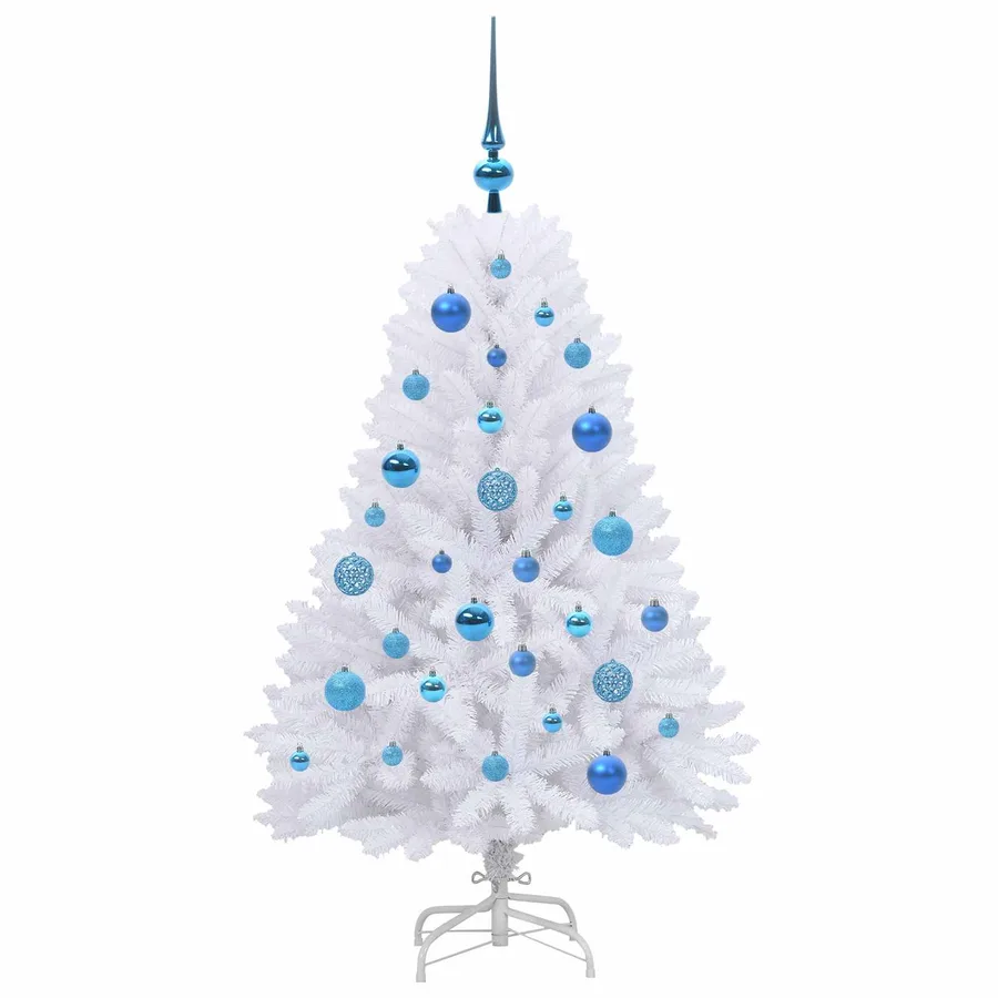 Sapin de Noël Artificiel à Branches Articulées Blanc 120 cm - 4