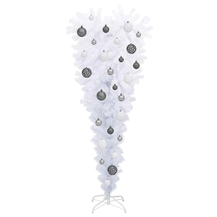 Sapin de Noël artificiel avec 150 LED Blanc 120 cm PVC et Acier - 4