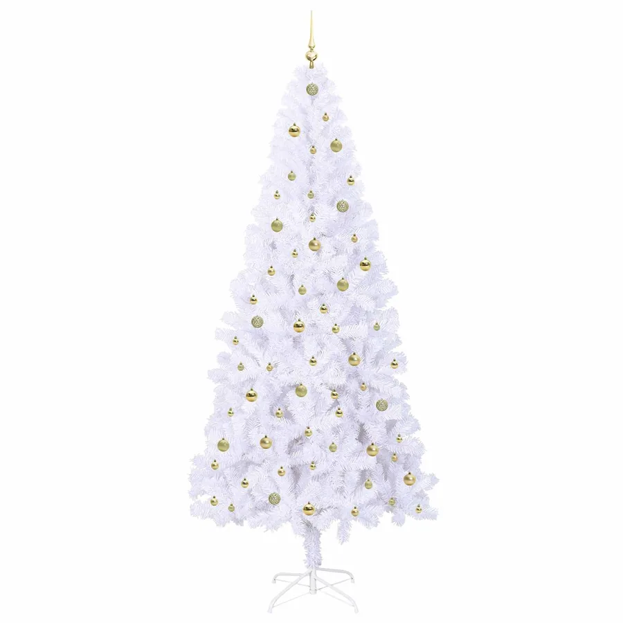 Sapin de Noël artificiel avec 300 LED Blanc 240 cm PVC et Acier - 4