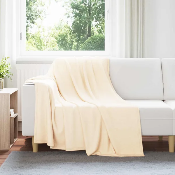 Couvertures à jeter 6 pcs Crème 200 x 150 cm Toison