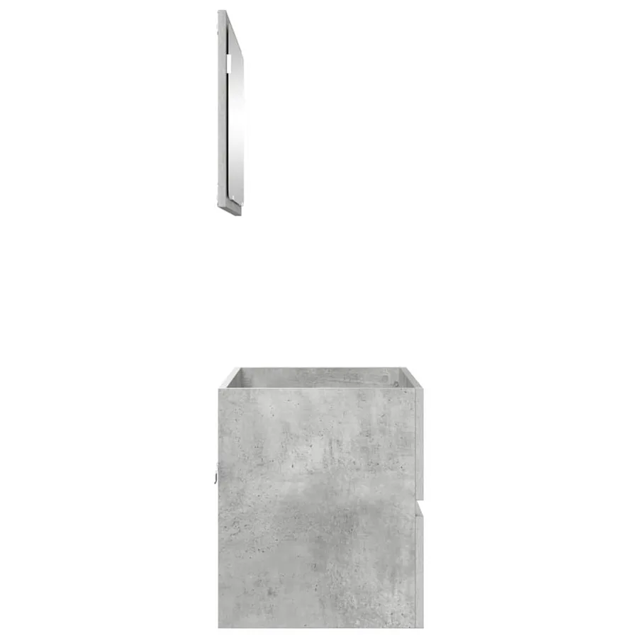 Ensemble de mobilier de salle de bain avec tiroir Gris béton - 9