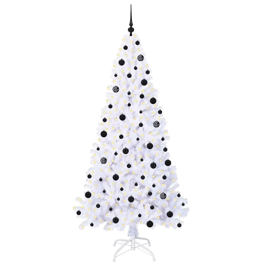 Sapin de Noël artificiel avec 300 LED Blanc 210 cm PVC et Acier - 3