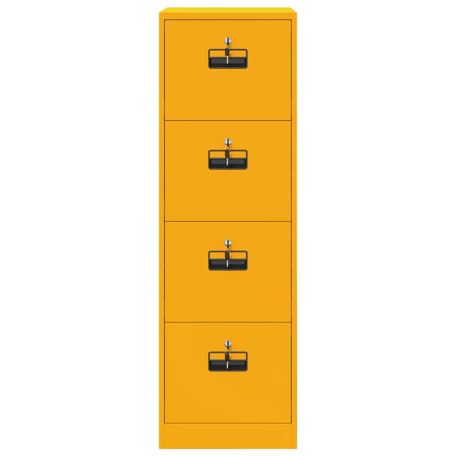 Cabinet de Dossier avec tiroir Jaune moutarde 44 x 50 x 139 cm - 7