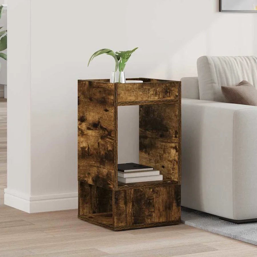 Table d'appoint Chêne fumé 30 x 30 x 56 cm Bois d'ingénierie