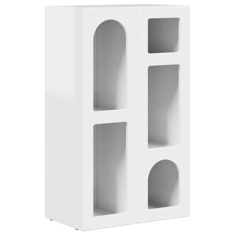 Buffet ELST Blanc brillant 59 x 35 x 100,5 cm Bois d'ingénierie - 2