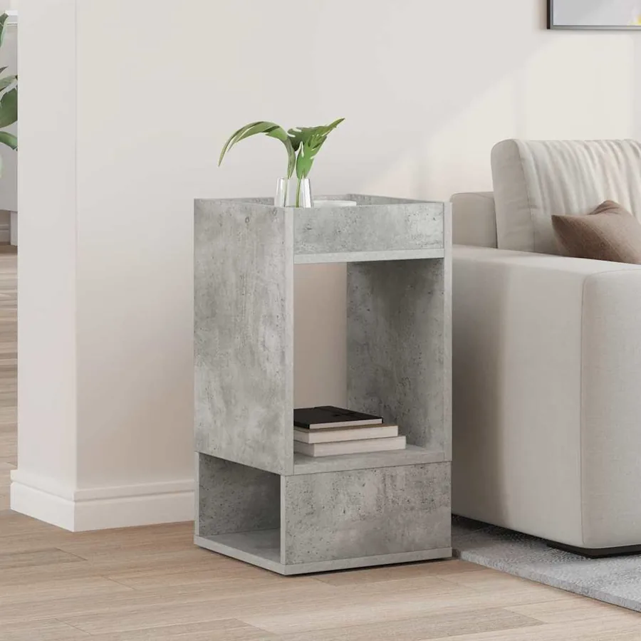 Table d'appoint Gris béton 30 x 30 x 56 cm Bois d'ingénierie