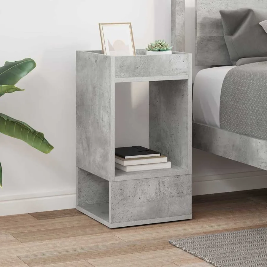 Table d'appoint Gris béton 30 x 30 x 56 cm Bois d'ingénierie - 4