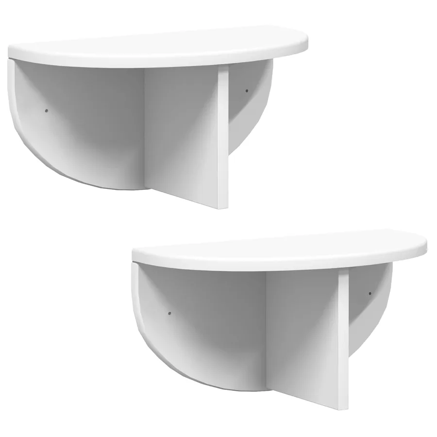 Étagère Murale 2 pcs Blanc 38 x 19 x 19 cm Bois d'ingénierie - 2