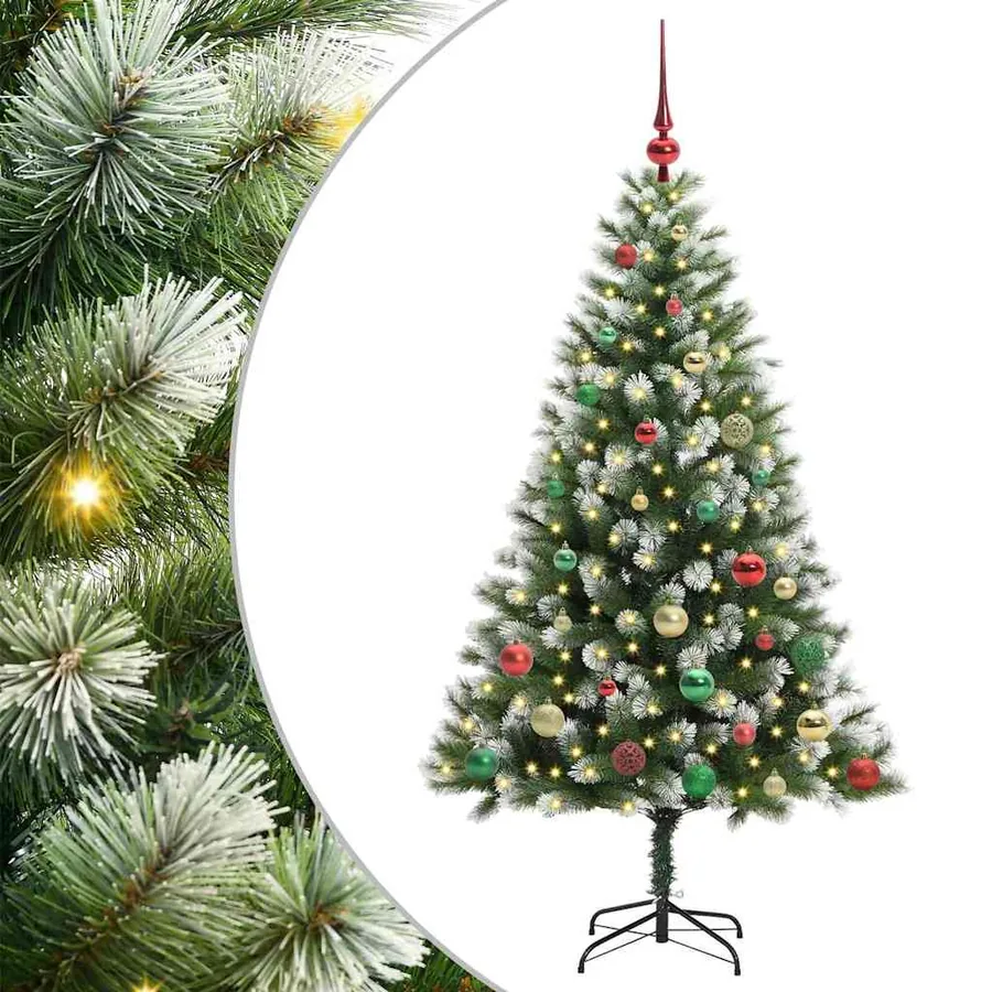 Sapin de Noël artificiel à charnière avec neige en flocons - 2