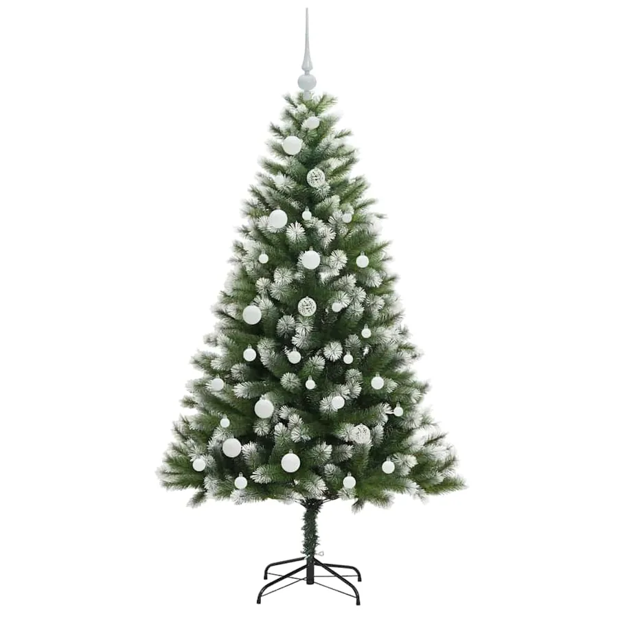 Sapin de Noël artificiel à charnière avec neige en flocons - 4