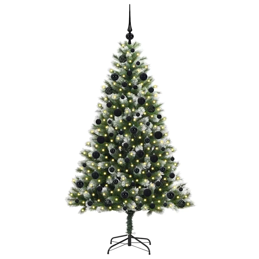 Sapin de Noël artificiel à charnière avec neige en flocons - 3