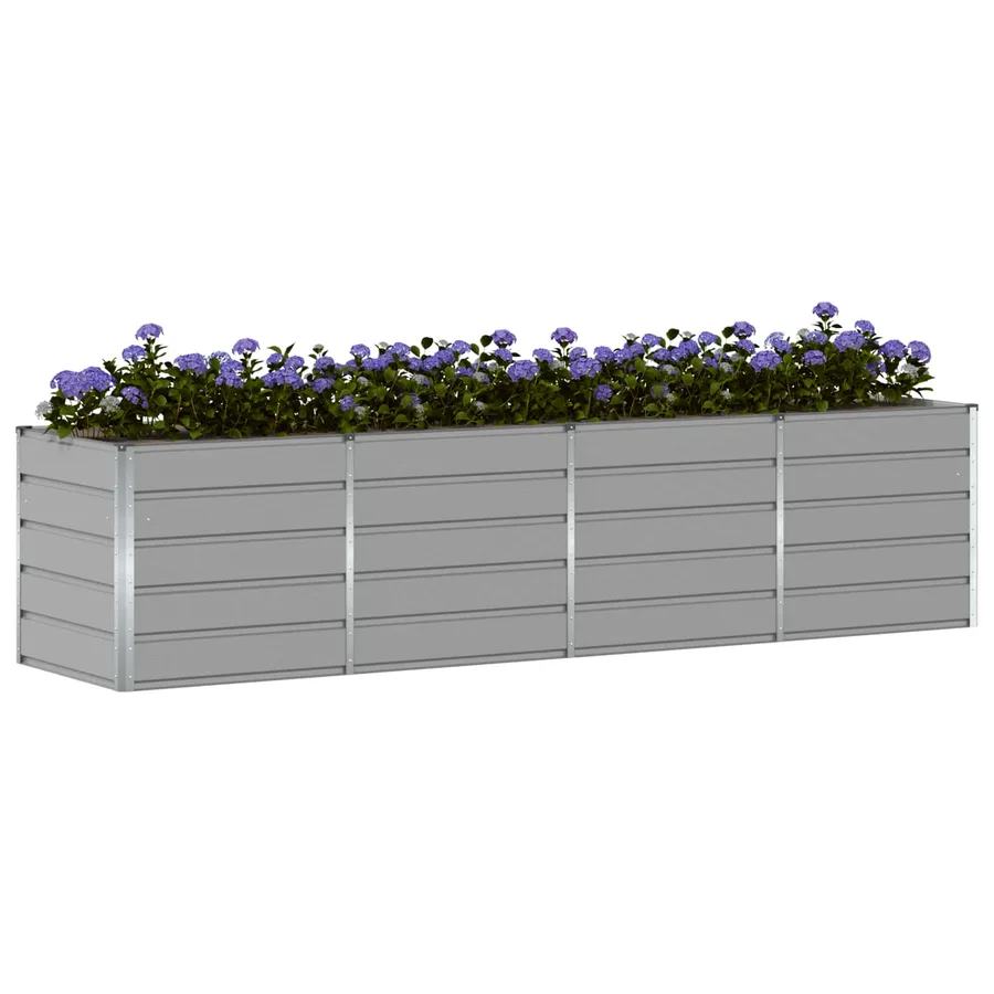 Jardinière Gris clair 320 x 80 x 75 cm Acier - 3