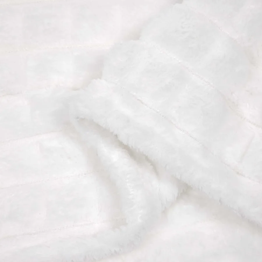 Jeté Blanc 240 x 220 cm Toison - 6
