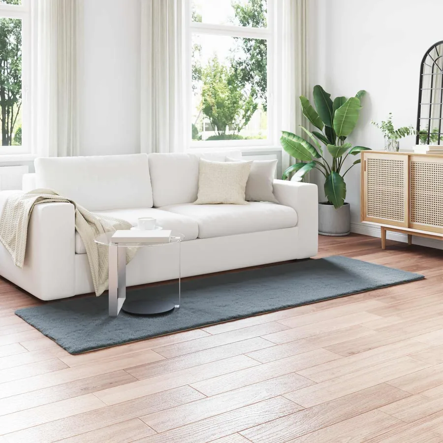Tapis antidérapant en fausse de lapin OLITE Anthracite