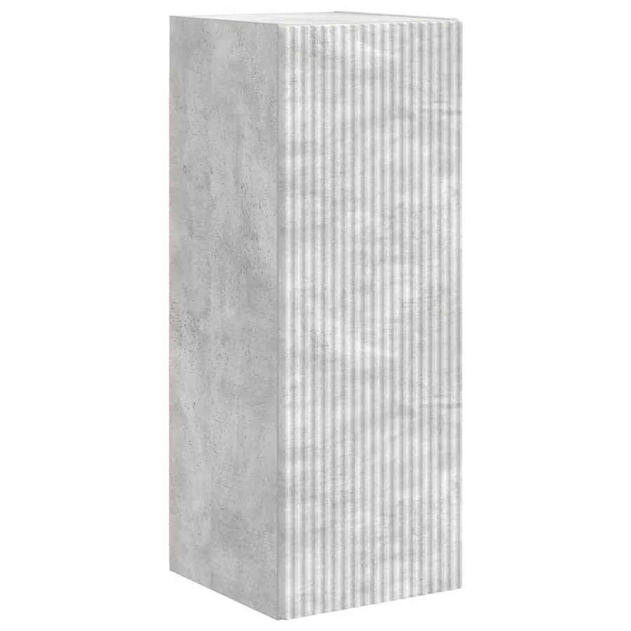 Meuble TV mural 2 pcs Béton 30 x 31 x 80 cm Bois d'ingénierie - 5