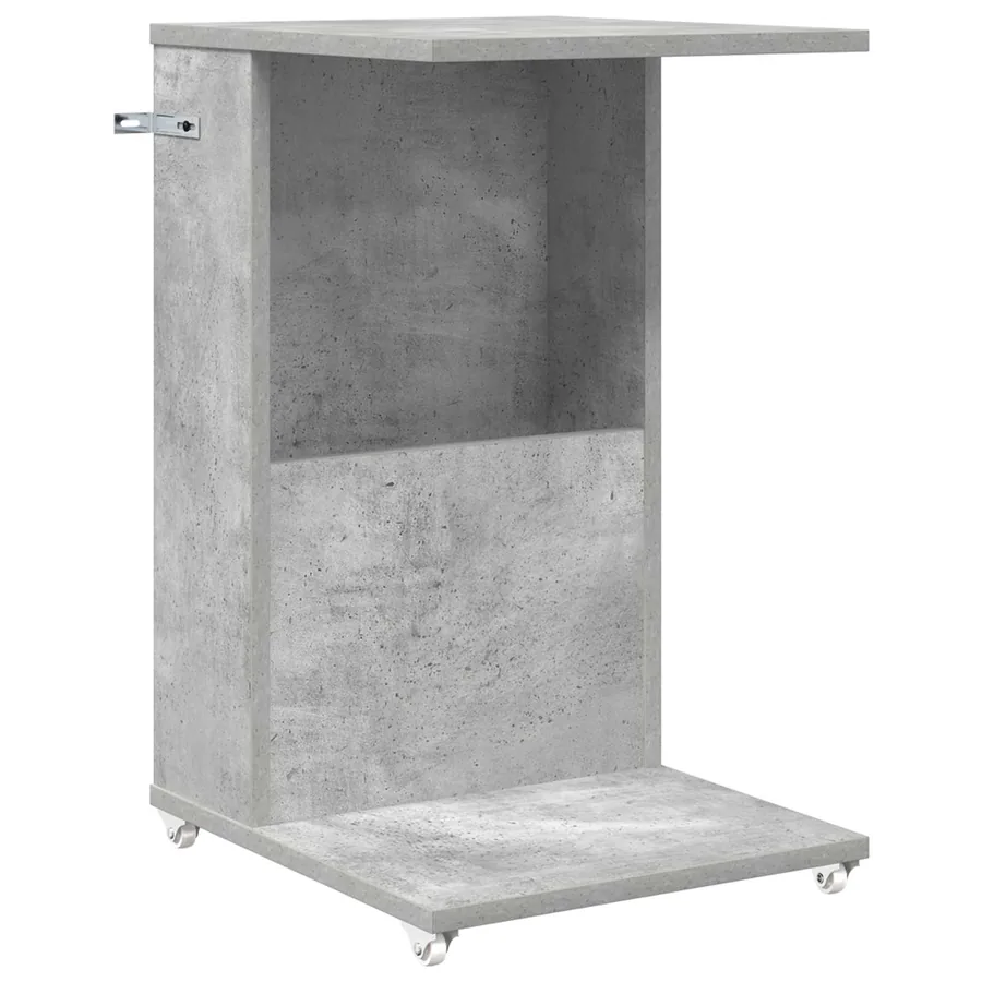 Table d'appoint Gris béton 40 x 35 x 60 cm Bois d'ingénierie - 2
