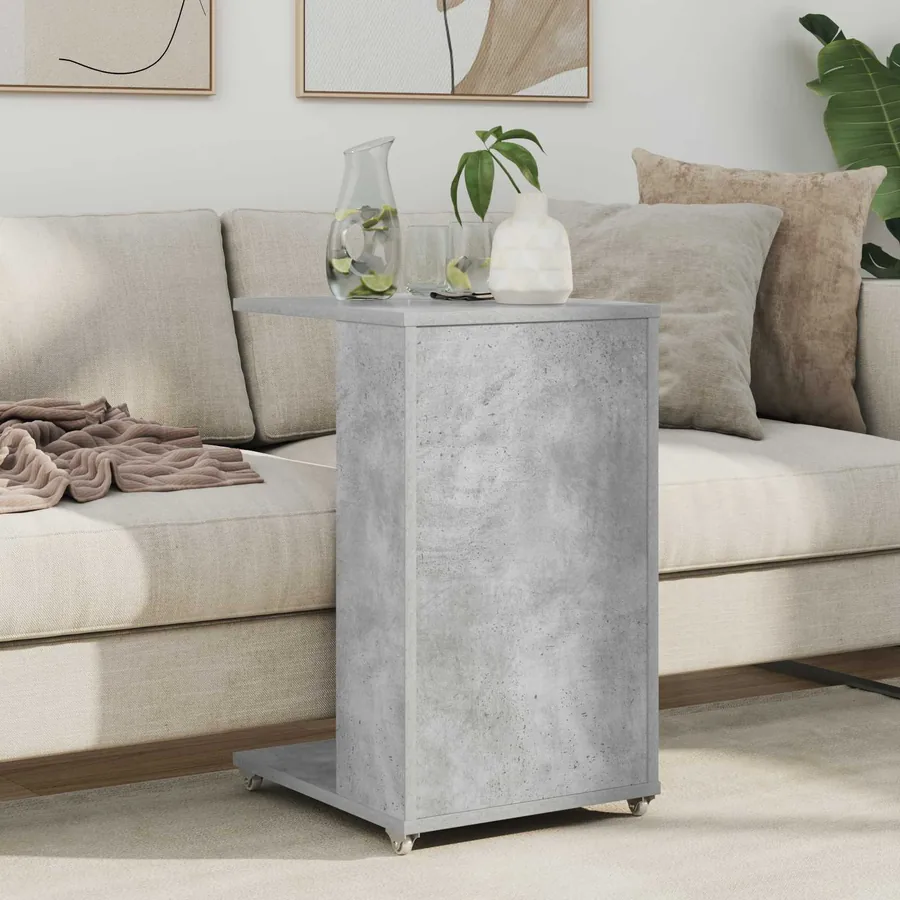 Table d'appoint Gris béton 40 x 35 x 60 cm Bois d'ingénierie - 4