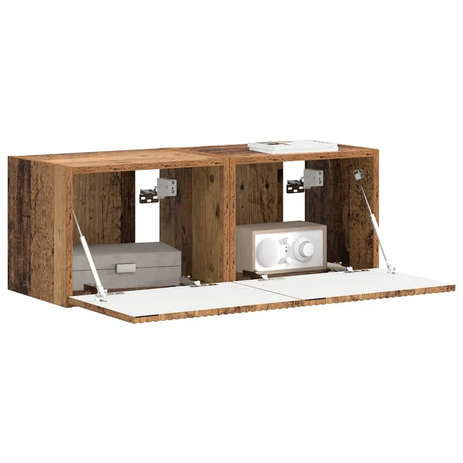 Meuble TV mural 2 pcs Bois Ancien 39 x 31 x 29,5 cm - 3