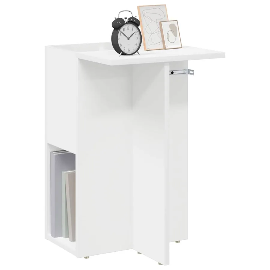 Table d'appoint Blanc 35 x 40 x 55 cm Bois d'ingénierie - 3