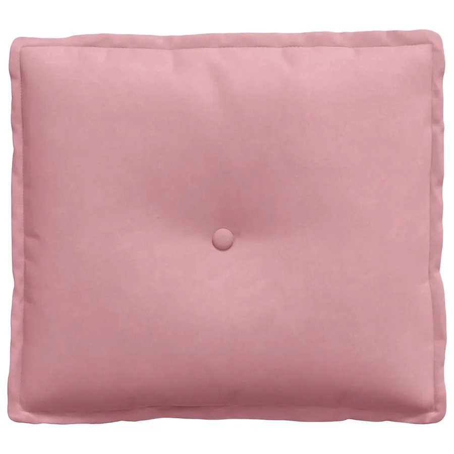 Coussin de Dos Rose 50 x 45 cm Tissu en velours côtelé - 5