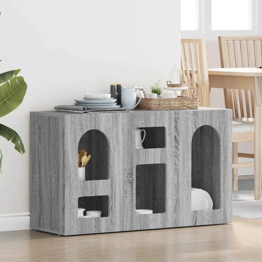 Buffet ELST Gris Sonoma 100 x 35 x 59 cm Bois d'ingénierie