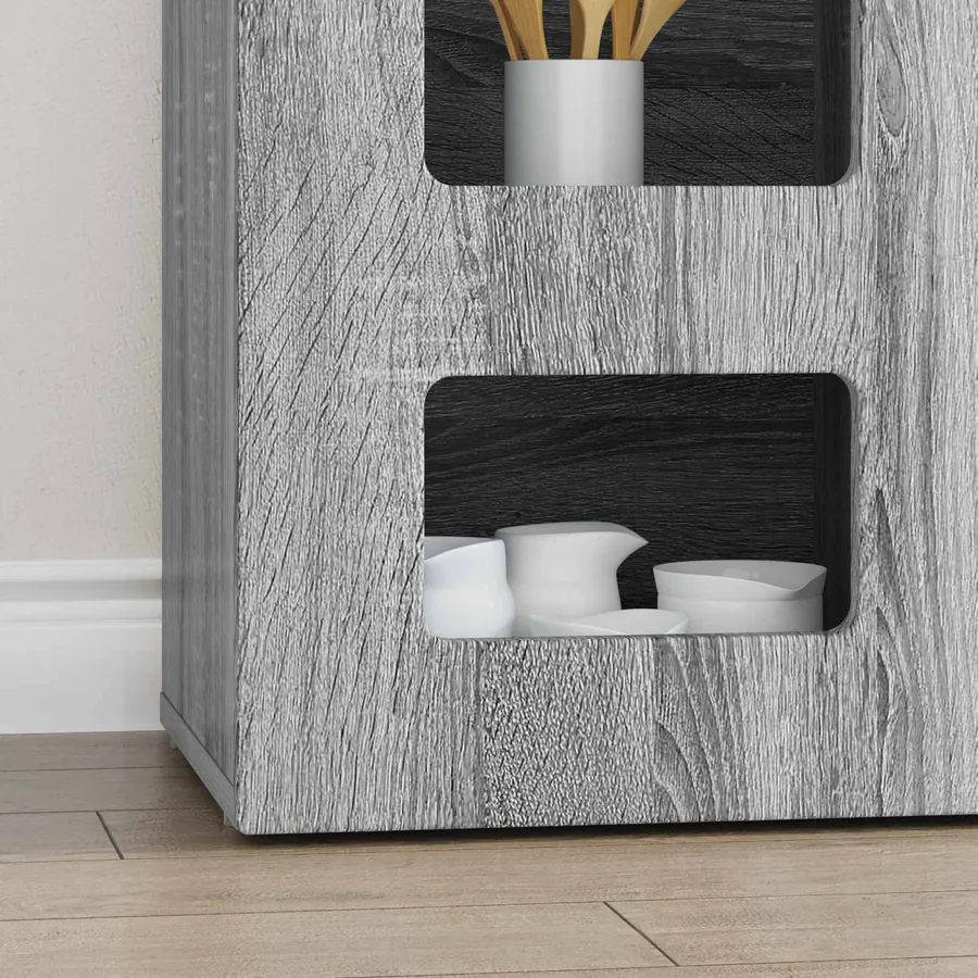 Buffet ELST Gris Sonoma 100 x 35 x 59 cm Bois d'ingénierie - 5