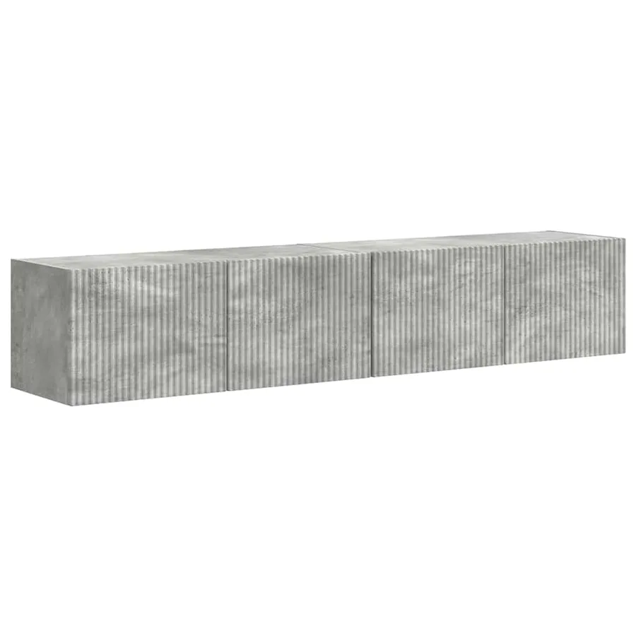 Meuble TV mural Montage mural 2 pcs Béton 78,5 x 31 x 29,5 cm - 2