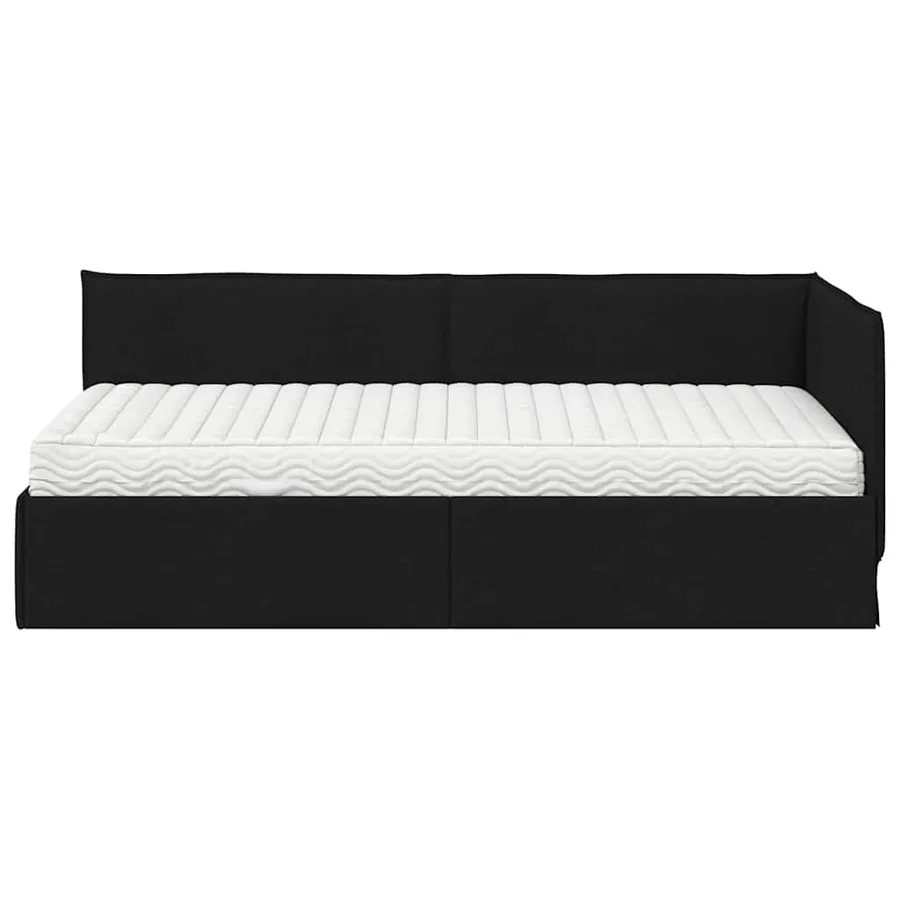 Cadre de lit d'angle avec matelas 2 pcs Vert Velours - 5