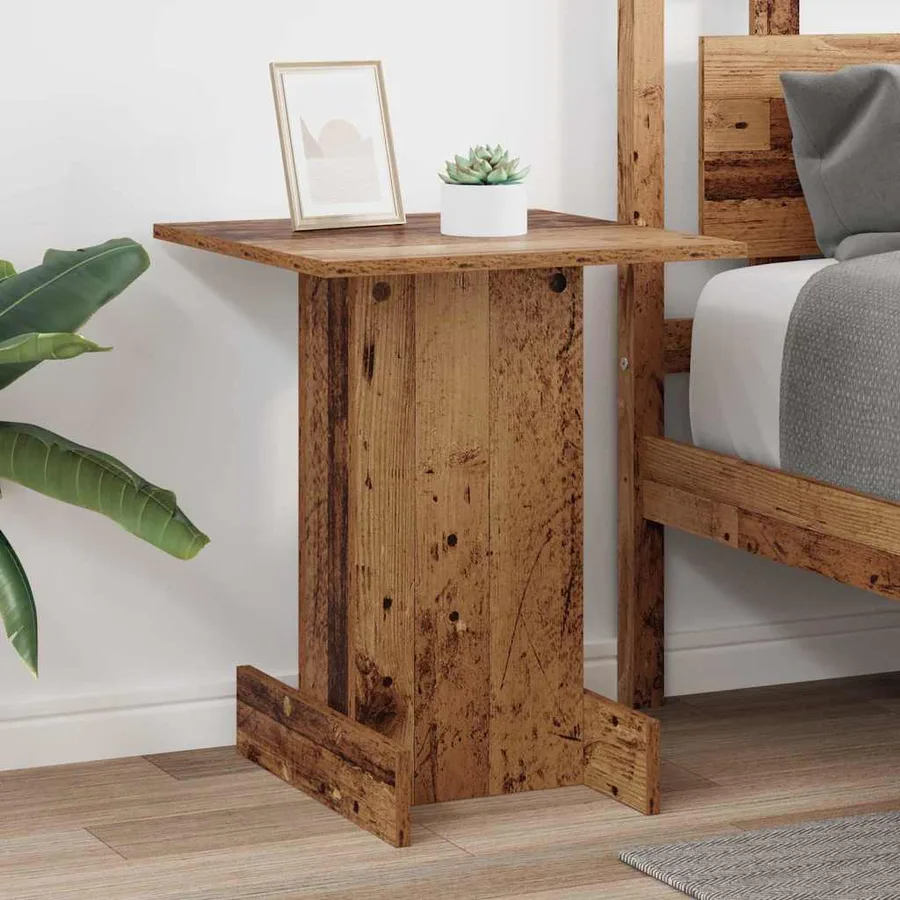 Table d'appoint Bois ancien 44,5 x 45 x 55 cm Bois d'ingénierie - 4