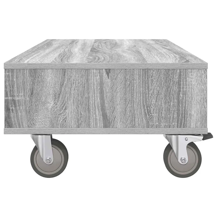 Table d'appoint avec roues Gris Sonoma 90 x 50 x 30 cm - 6