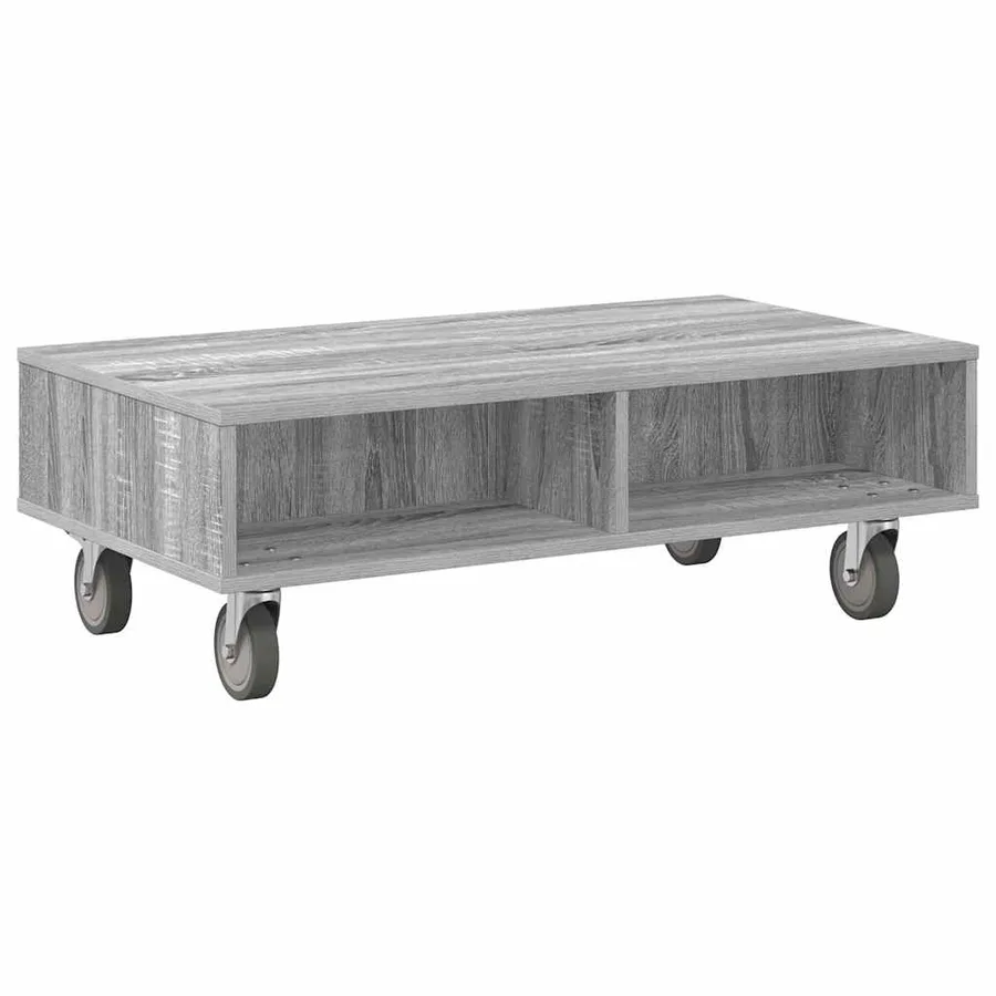 Table d'appoint avec roues Gris Sonoma 90 x 50 x 30 cm - 7