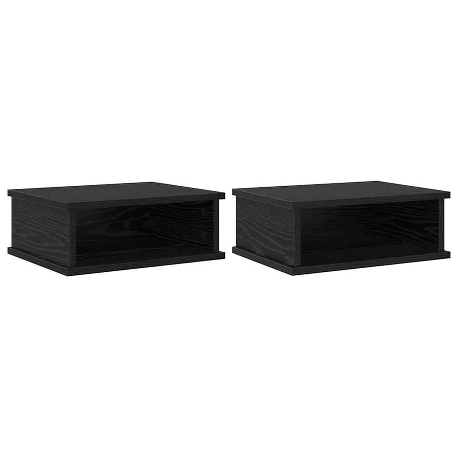 Table de chevet 2 pcs Chêne noir 40 x 31 x 15 cm - 2