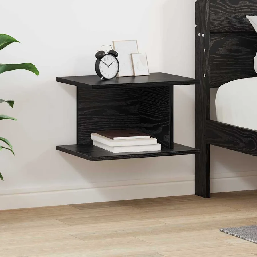 Table de chevet Chêne noir 40 x 30 x 25 cm Bois d'ingénierie