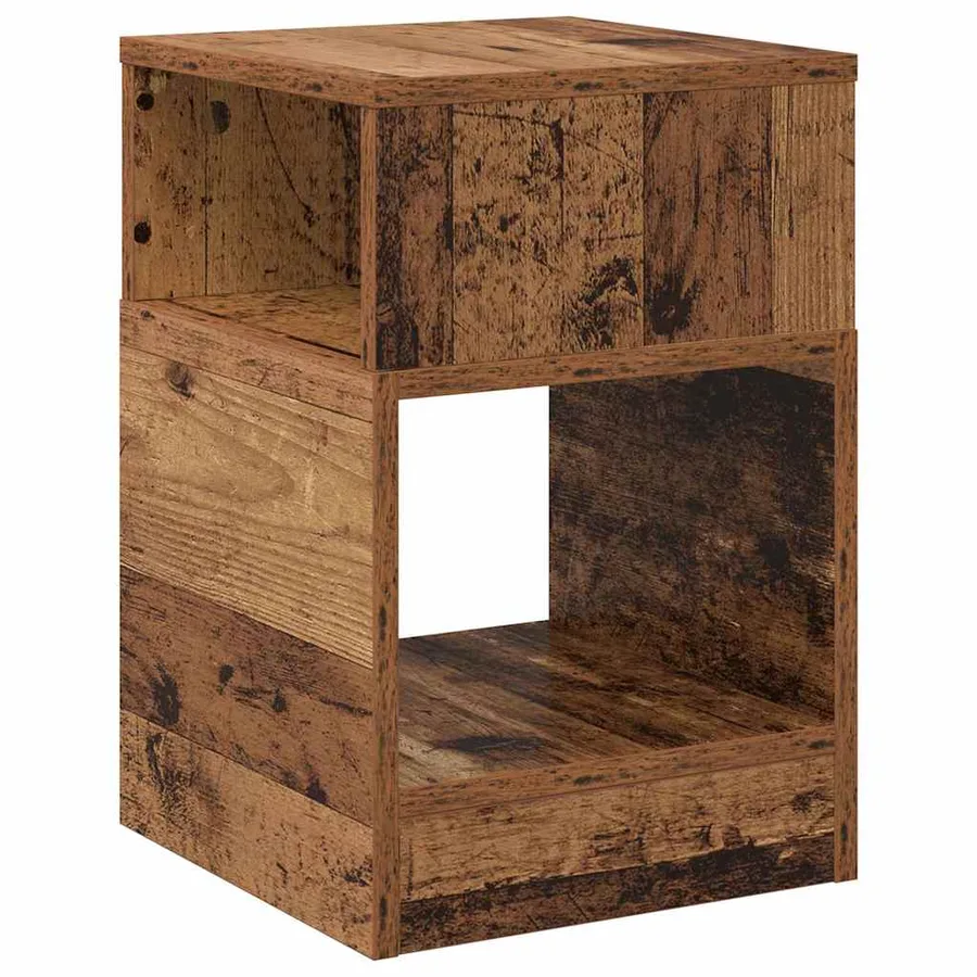 Table d'appoint Bois ancien 30,5 x 30 x 45 cm Bois d'ingénierie - 2