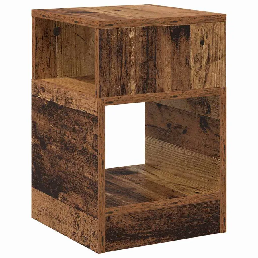 Table d'appoint Bois ancien 30,5 x 30 x 45 cm Bois d'ingénierie - 7