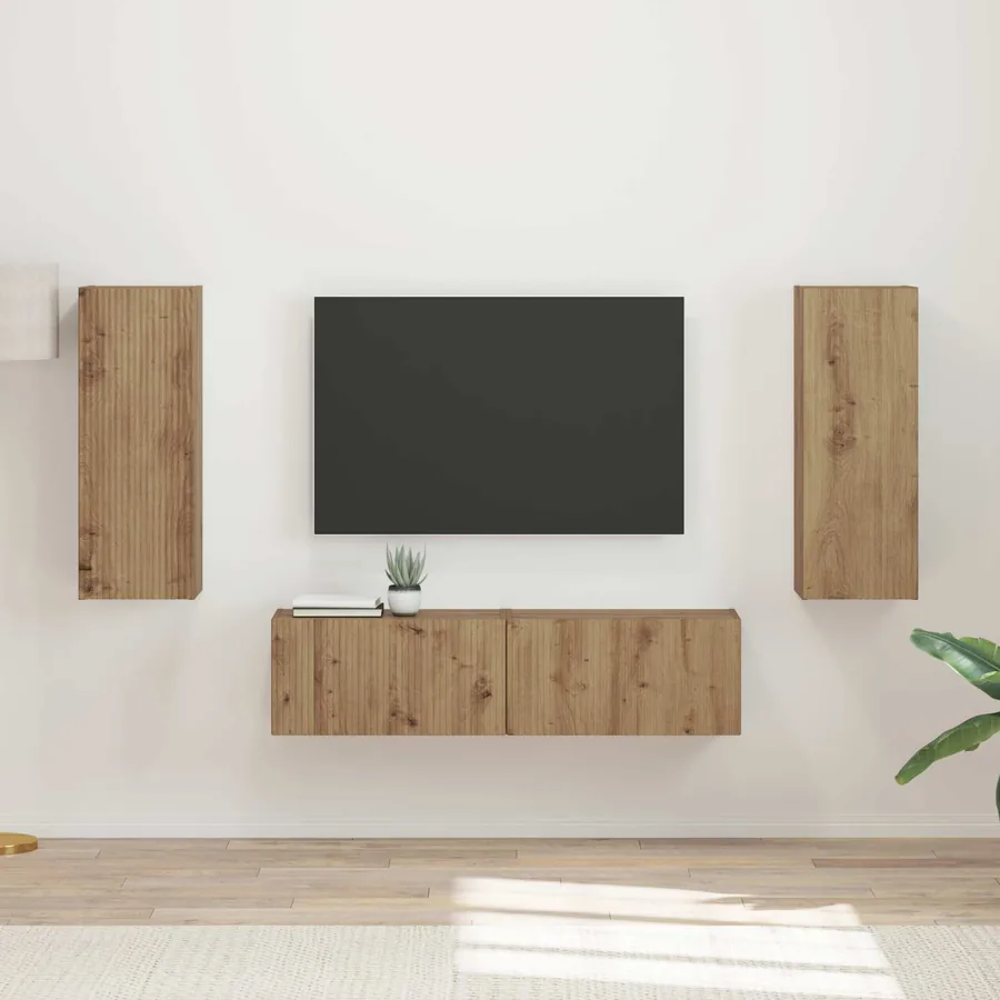 Ensemble meuble TV 2 pcs Chêne artisanal Bois d'ingénierie