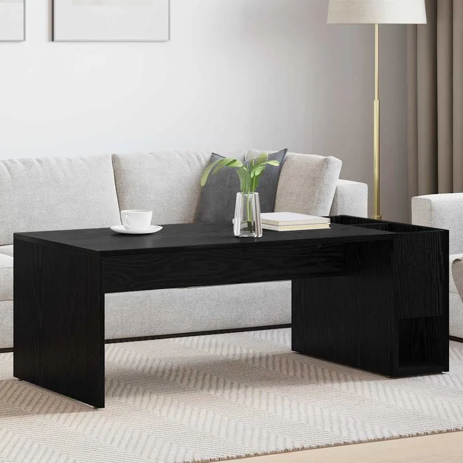 Table basse Chêne noir 101,5 x 50 x 37 cm Bois d'ingénierie