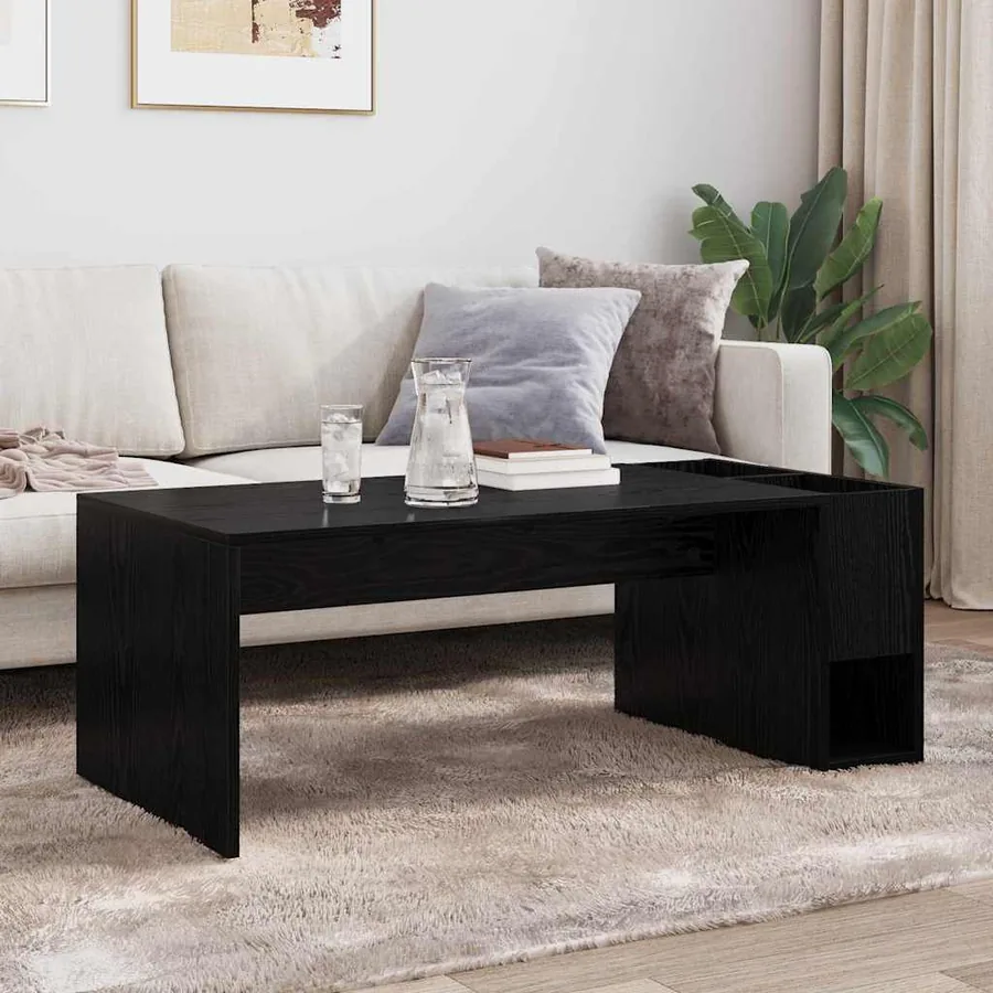 Table basse Chêne noir 101,5 x 50 x 37 cm Bois d'ingénierie - 4
