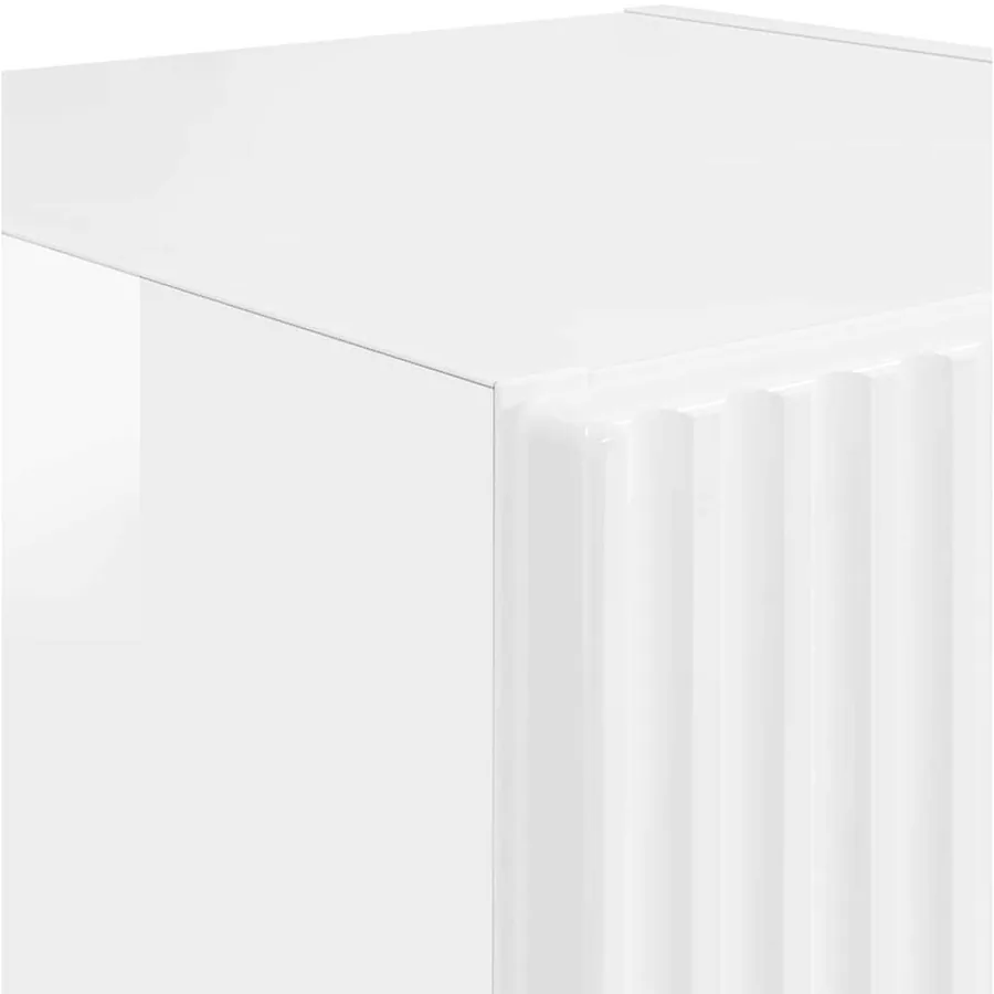 Meuble TV mural 2 pcs Blanc Brillant 30 x 31 x 100 cm - 8